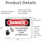 Signmission Equipment Starts And Stops Automatically Danger Sign, Vinyl Decal, 7in W x 5in L, 2PK OS-2PACK-DS-D-57-L-1589 - alternate 5